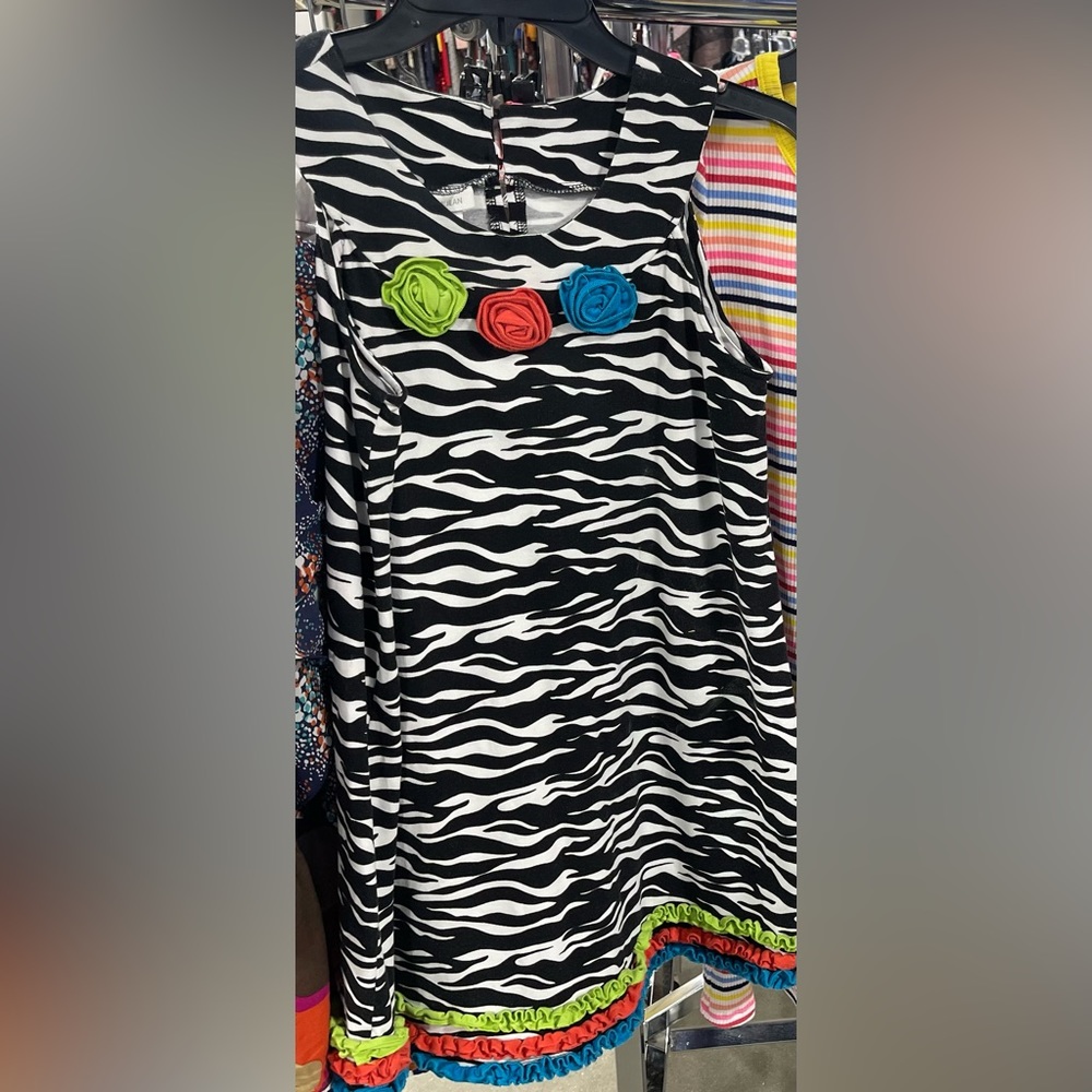Bonnie Jean Girls Zebra Striped Dresses 
Girl SZ 10-12 & 18 Month Toddler Dress